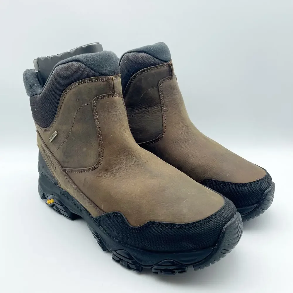 Merrell Mens Coldpack 3 Thermo Tall Zip Boots 8.5 M Brown Waterproof NIB